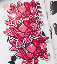 Image 1 of Pink Katydid Sticker 