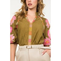 Image 4 of Olive Blossom Blouse 