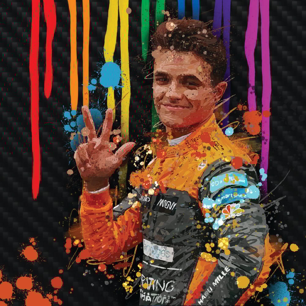 Image of LANDO NORRIS LN4 WALL ART
