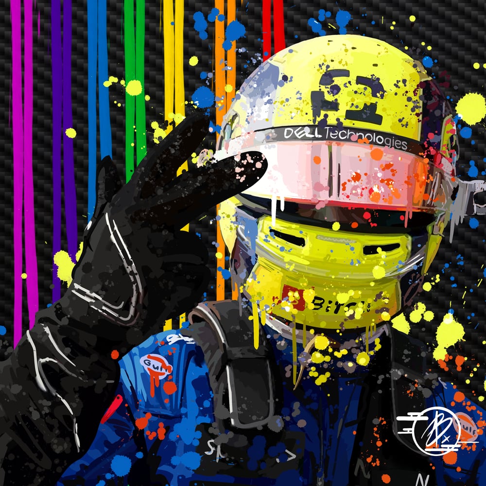Image of LANDO NORRIS 2021 P3 WALL ART