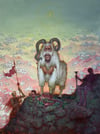 “Capra Sathanas” original 18x24” oil painting on acm panel