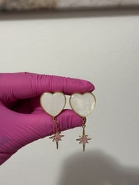 Image 3 of Starburst Heart Plugs (Gold or Silver)