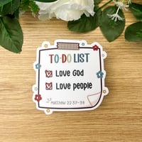 Image 2 of Love God, Love People Sticker