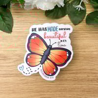 Image 4 of Ecclesiastes 3:11 Butterfly Sticker