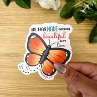 Image 1 of Ecclesiastes 3:11 Butterfly Sticker