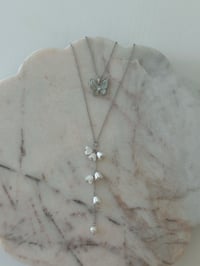 Image 2 of Opalescent Butterfly Necklace (Silver OR Gold)