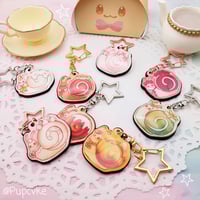 Image 3 of Sweet Snails Lucky Grab Wooden Keychains