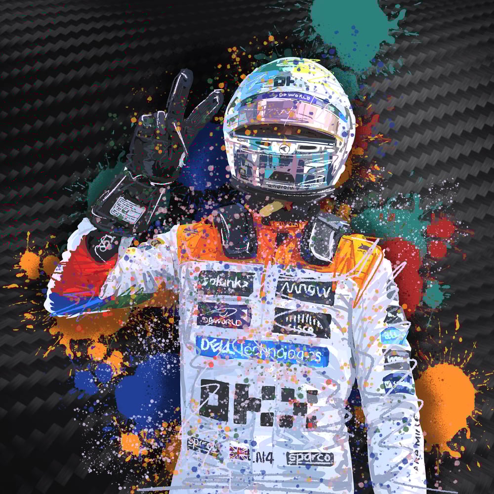 Image of LANDO NORRIS SQUARE WALL ART