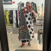 Image 1 of black and white polkadot dress