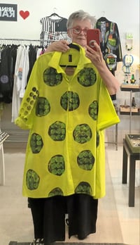 Image 2 of lime green painted shirt