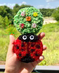 Image 2 of Ladybug Tufted Compact Mirror