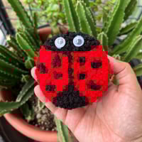 Image 1 of Ladybug Tufted Compact Mirror