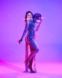 Image 4 of Arabella mirrored gown
