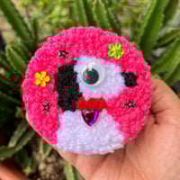Image 3 of Big Eyed Esnupi Tufted Compact Mirror