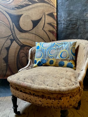 Image of hand marbled cushion - no. 20