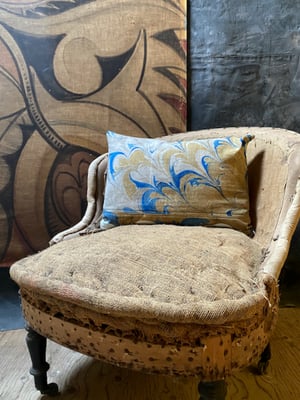 Image of hand marbled cushion - no. 20