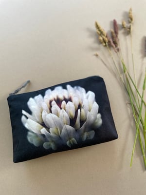 Image of Clover flower, wash bag, make-up, travel zipper pouch