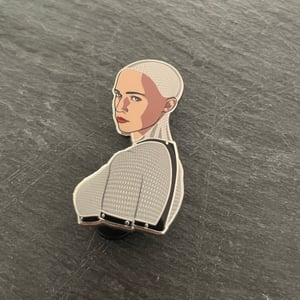 AVA hard enamel pin with CMYK print