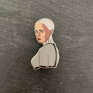 AVA hard enamel pin with CMYK print