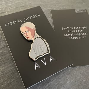 AVA hard enamel pin with CMYK print