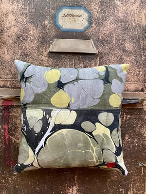 Image of hand marbled cushion - no. 24