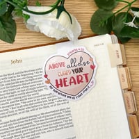 Image 1 of Guard Your Heart Proverbs 4:23 Magnetic Bookmark