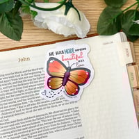 Image 1 of Ecclesiastes 3:11 Butterfly Magnetic Bookmark