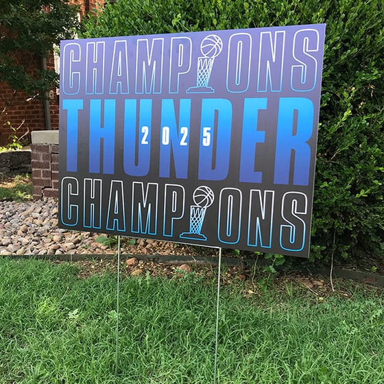 Image of OKC Thunder Yard Sign