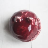 Image 7 of Small Red Ceramic Cat, Handcrafted Cat Sculpture, Indoor Outdoor, Made in USA