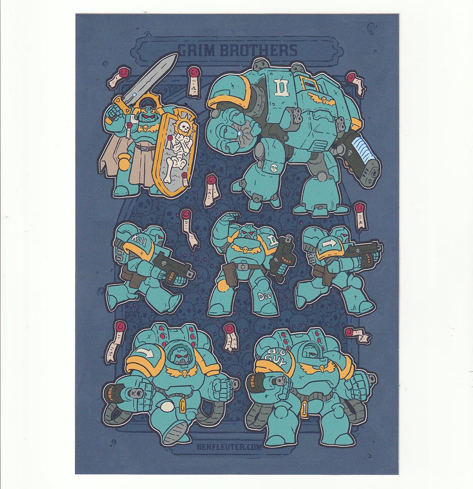 Image of Grim Brothers - Stickersheet