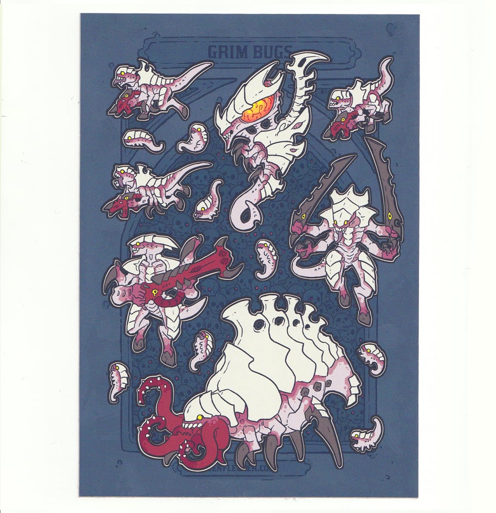 Image of Grim Bugs - Sticker Sheet