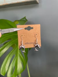 Image 3 of Silver Dolphin Earrings