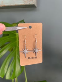 Image 2 of Statement Silver Shooting Star Earrings