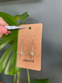 Image 3 of Statement Gold Shooting Star Earrings