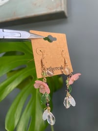 Image 2 of Dangly Flower Garden Earrings