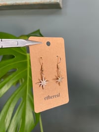Image 3 of Sparkly Gold Star Earrings