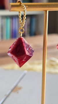 Image 3 of Bloodstone d10 earrings
