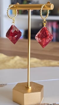 Image 5 of Bloodstone d10 earrings