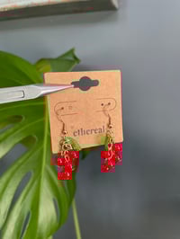 Image 1 of Red Grape Fruit earrings
