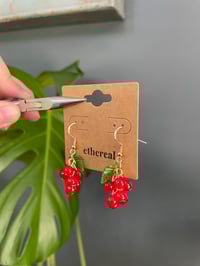 Image 2 of Red Grape Fruit earrings