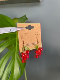 Image 3 of Red Grape Fruit earrings