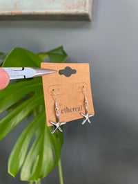 Image 4 of Silver Starfish Earrings