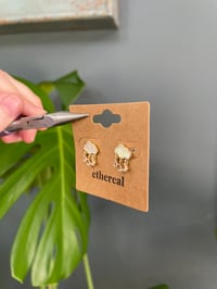 Image 3 of Sparkly Rain Cloud Stud Earrings
