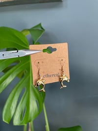 Image 1 of Gold Dolphin Earrings