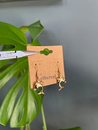 Image 2 of Gold Dolphin Earrings