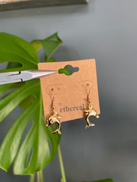 Image 3 of Gold Dolphin Earrings