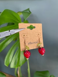 Image 2 of Statement Strawberry Earrings