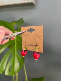 Image 3 of Statement Strawberry Earrings