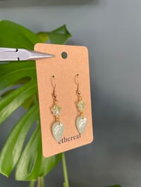 Image 3 of Leafy Green Summer Earrings