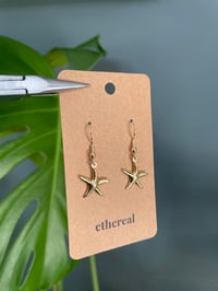 Image 2 of Gold Starfish Earrings